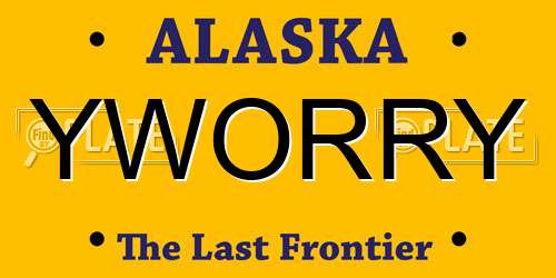 YWORRY Alaska License Plate