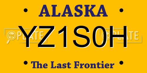 YZ1S0H Alaska License Plate