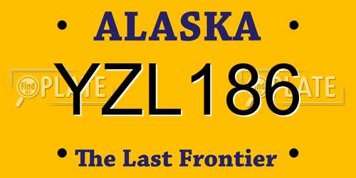 YZL186 Alaska License Plate