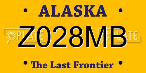 Z028MB Alaska License Plate