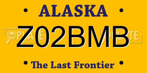 Z02BMB Alaska License Plate