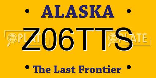Z06TTS Alaska License Plate