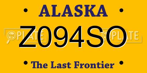 Z094SO Alaska License Plate