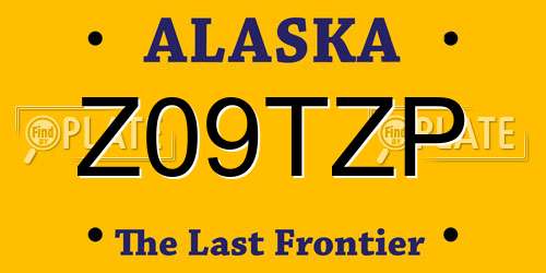 Z09TZP Alaska License Plate