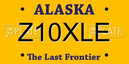 Z10XLE Alaska License Plate