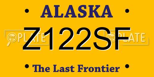 Z122SF Alaska License Plate