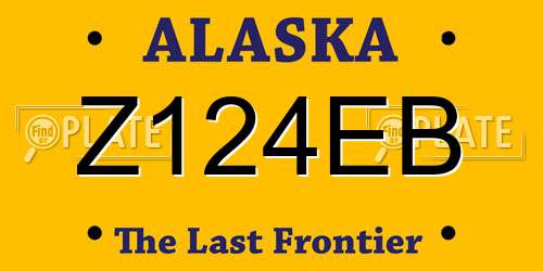 Z124EB Alaska License Plate