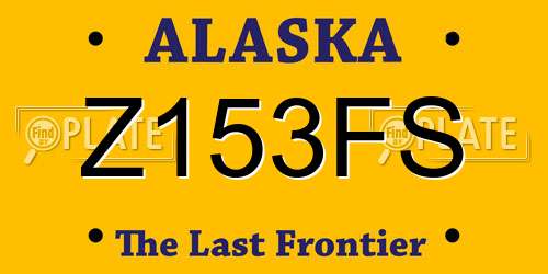 Z153FS Alaska License Plate