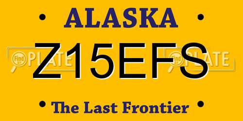 Z15EFS Alaska License Plate
