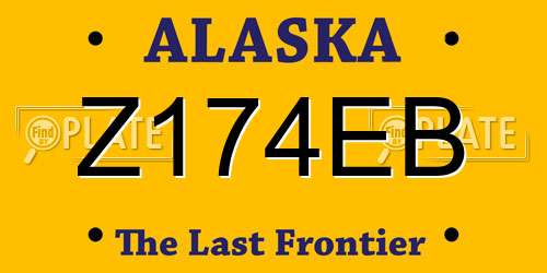 Z174EB Alaska License Plate