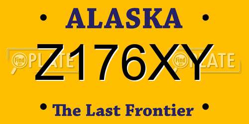 Z176XY Alaska License Plate
