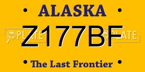Z177BF Alaska License Plate