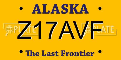 Z17AVF Alaska License Plate