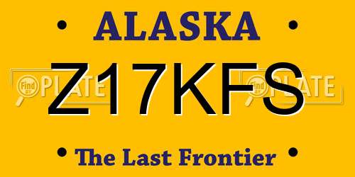Z17KFS Alaska License Plate