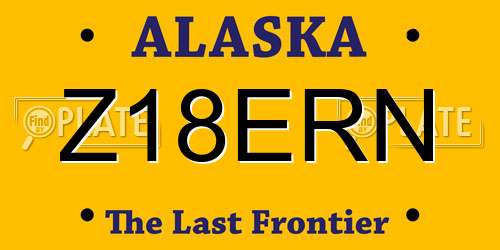 Z18ERN Alaska License Plate