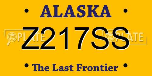 Z217SS Alaska License Plate
