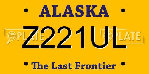 Z221UL Alaska License Plate