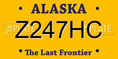 Z247HC Alaska License Plate