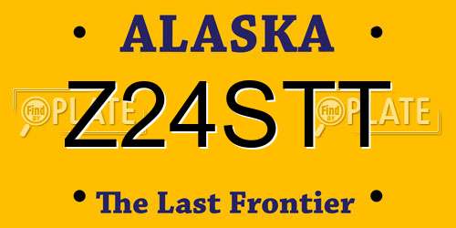 Z24STT Alaska License Plate