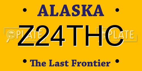 Z24THC Alaska License Plate