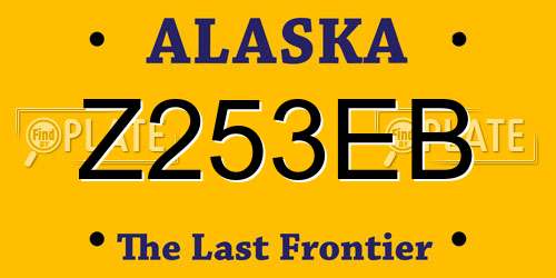 Z253EB Alaska License Plate
