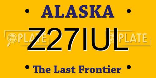 Z27IUL Alaska License Plate