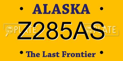 Z285AS Alaska License Plate