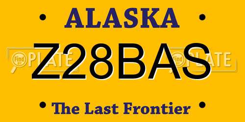 Z28BAS Alaska License Plate