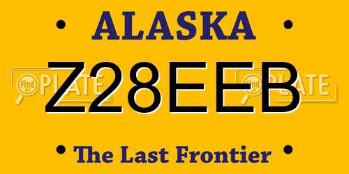 Z28EEB Alaska License Plate