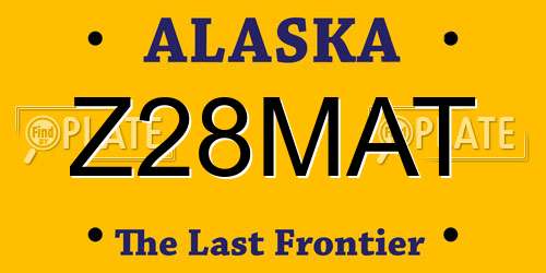 Z28MAT Alaska License Plate