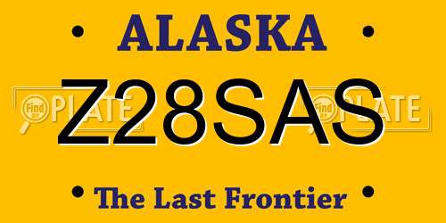 Z28SAS Alaska License Plate