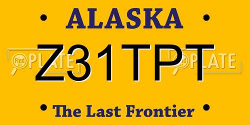 Z31TPT Alaska License Plate