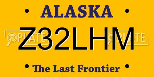 Z32LHM Alaska License Plate