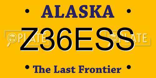 Z36ESS Alaska License Plate
