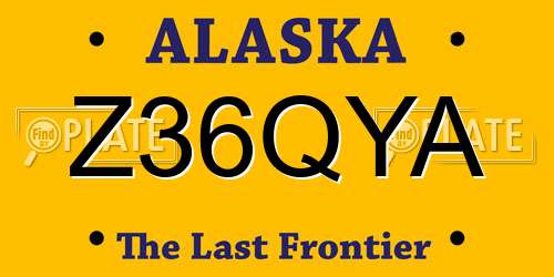 Z36QYA Alaska License Plate