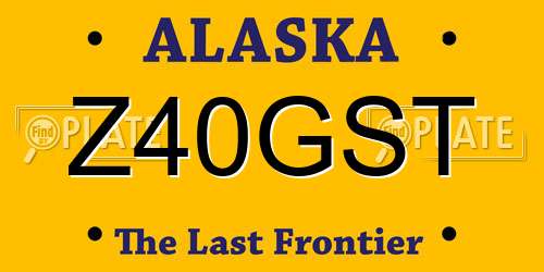 Z40GST Alaska License Plate