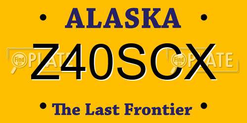 Z40SCX Alaska License Plate