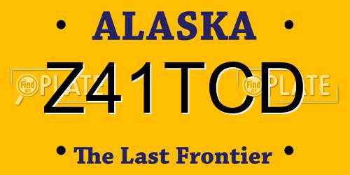 Z41TCD Alaska License Plate