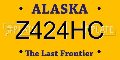 Z424HC Alaska License Plate