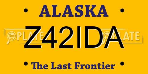 Z42IDA Alaska License Plate