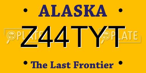 Z44TYT Alaska License Plate