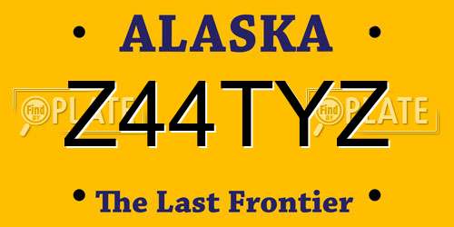 Z44TYZ Alaska License Plate