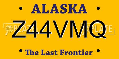 Z44VMQ Alaska License Plate