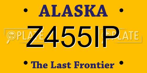 Z455IP Alaska License Plate