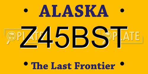 Z45BST Alaska License Plate