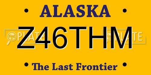 Z46THM Alaska License Plate