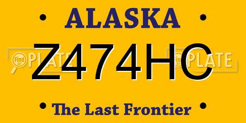 Z474HC Alaska License Plate