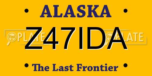 Z47IDA Alaska License Plate