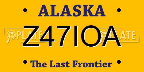 Z47IOA Alaska License Plate