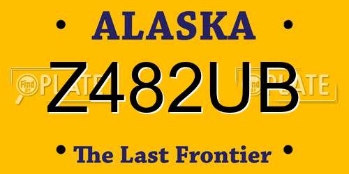 Z482UB Alaska License Plate